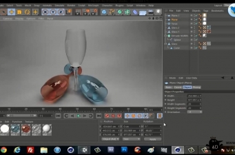 玻璃高脚杯建模+渲染Cinema 4D Tutorial How to model a Glass