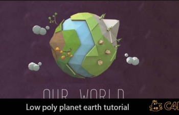 C4Dģ򴴽̳Low poly planet earth tutorial
