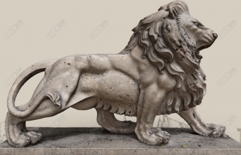 C4D维也纳普拉特咆哮的雄狮雕塑模型