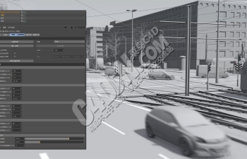 C4D真实交通城市信号灯车流控制模拟动画插件中文汉化版 RealTraffic 1.00.2