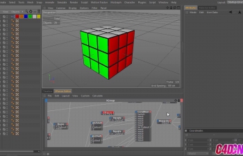 Xpresso节点模拟魔方动画C4D教程 Build a Rubik’s CubePyramid in Cin