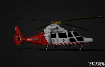 C4D߾ȾȻֱģTurbosquid Eurocopter AS-365 Air Ambulace
