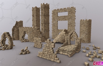 שǽƳǽʲģ Medieval Wall of bricks Assets