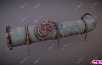 C4D¾ˮܵģ Old rusty pipeline