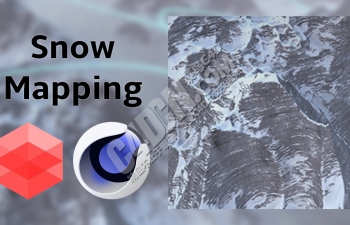C4D使用Redshift渲染器制作地形山脉雪景贴图材质渲染教程