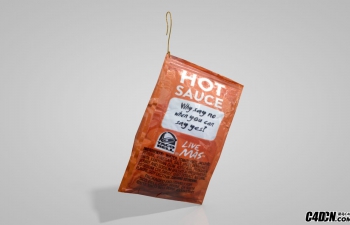 C4Dʢҹװģ Taco Bell Hot Sauce Earings