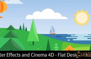 C4D+AEƽƽ̳ Flat Design Animation