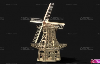 Blender卡通风车模型 详细的风车模型