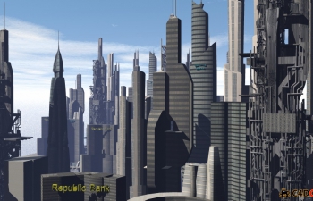 C4D超级城市模型Sci-Fi Downtown City 3d model2