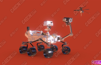 Blender毅力火星车机智号火星无人机模型