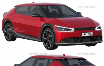 起亚轿跑汽车模型 Kia EV6 AIR 2022 - 3D Model