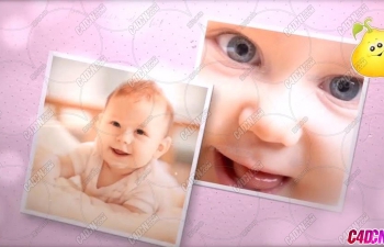 25张照片AE宝宝婴儿回忆相册儿童节包装模版下载