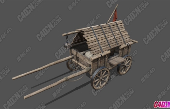 ľͷƳģ Medieval wooden cart