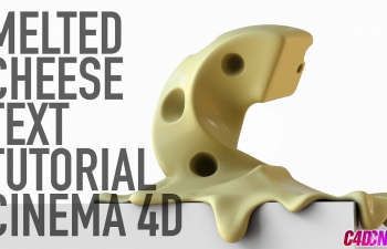 C4D教程 运动图形变形器配合雕刻工具模拟融化的奶酪效果C4D建模教程