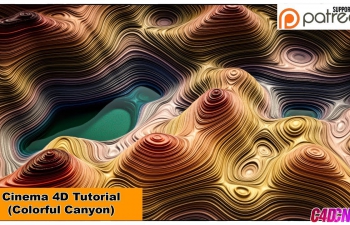 C4D߲ϿṹģȾ̳ Colorful Canyon (Cinema 4D Tutorial)