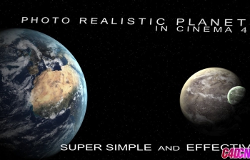 写实逼真地球行星大气层C4D制作教程 Realistic realistic Earth Planet Atmosphere C4D Production Tu