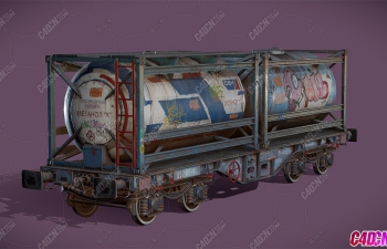 涂鸦铁路油罐车模型 Graffiti Railway Tank