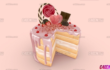 𵰸⿨ͨʳģ Sweet cake Model