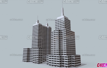 帝国办公室公寓楼建筑大厦模型 Office or Apartment Building