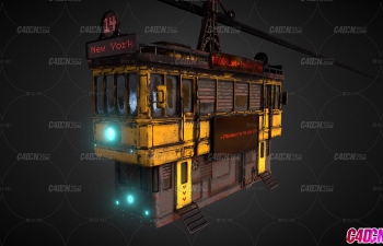 C4Dƻδ³ͨģ Futuristic cable car