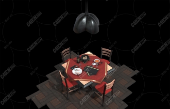 C4DͲʳģ Restaurant Dinner Scene
