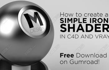 C4D简单铁材质 SIMPLE IRON SHADER VRAY 3.4 FOR C4D