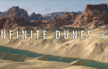 C4D预设 沙漠环境预设生成包 Infinite Dunes for Cinema 4D