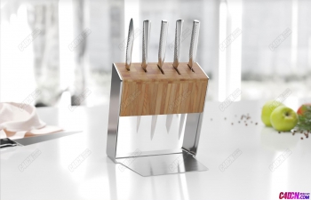 ֳв˵ߺͰڷźC4Dģ Stainless steel kitchen cutting tool and