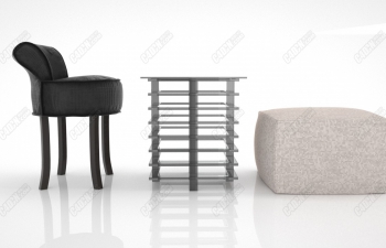 小家具凳子玻璃桌子模型