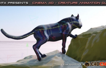 C4D四足动物动画教程cmiVFX - Cinema 4D Creature Animation