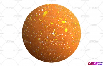 C4D材质球-橙色暖色系水磨石岩石贴图素材(4K分辨率)