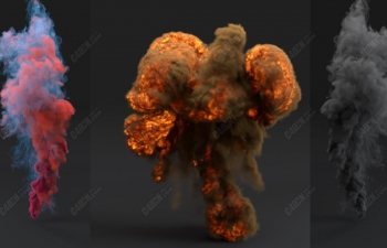 ŵȾըЧC4D̳ Smoke Fire and Explosions Arnold