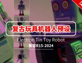 C4D߻Ԥĺ(5ɫװ) Electron Tin Toy Robot