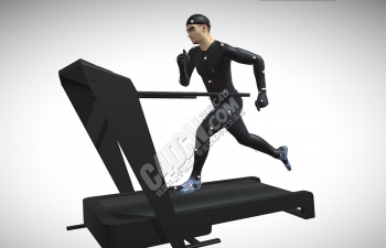 C4D跑步机运动男人动作捕捉模型