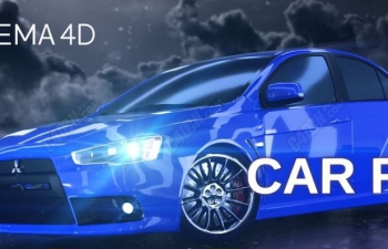 三菱汽车绑定C4D预设 Car Rig by 3D Tutorial