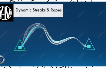 ޲C4D̬ƺӽ̳ Dynamic Streaks & Ropes in