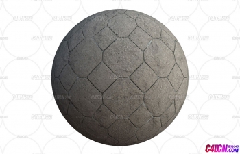 C4D材质球-无缝拼接石砖路面贴图(4K分辨率)