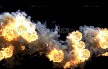 C4D+X-ParticlesӲͶ䶯 ExplosiaFX Particle Curl