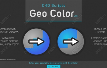 C4D地理颜色脚本 Geo Color - v1.1 C4D Scripts