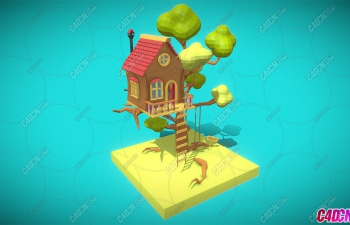 Blenderͨģ Low Poly Tree House