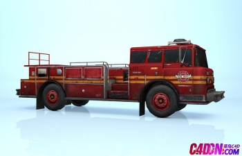 高精度消防车模型
