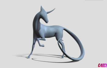 C4DڼװƷģ Horse Sculpture
