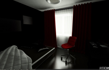 C4D VrayȾ Ⱦ Badroom red