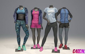 зװģ3Dģ Nike-Female mannequins
