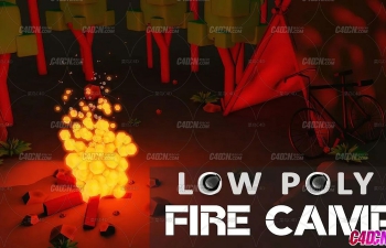 C4DҰӪ𶯻̳ͨ Low Poly Campfire
