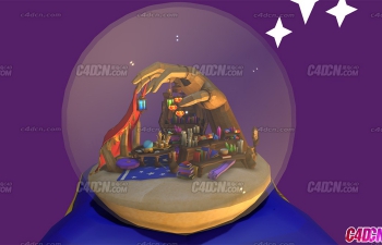 暮光预言水晶球科幻卡通神话模型下载