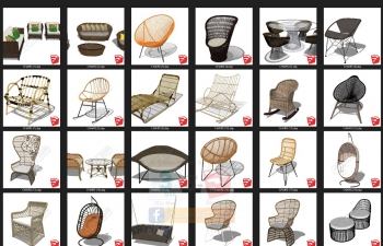 36Ʊ֯Ҿģ outdoor furniture collection sketchup