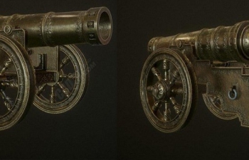 ŴͭũC4Dģ Ancient Bronze Cannon Model