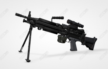 C4Dǹ-ģ M249 Gun  Model