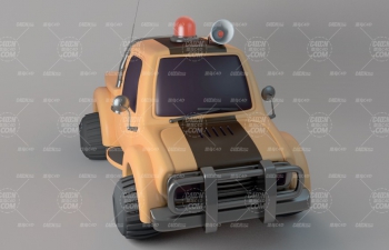 ͨ߾C4Dģ Cartoon toy police car